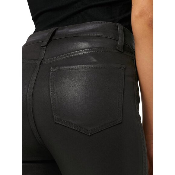 Women's High-Rise Skinny Ankle Jeans Cotton Modal Zipper Stretch Black - Picture 5 of 8